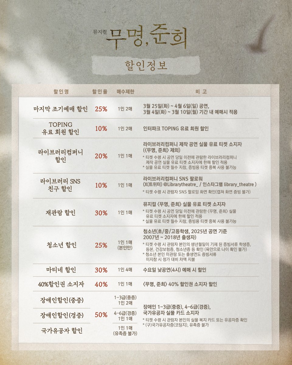 무명 준희 할인