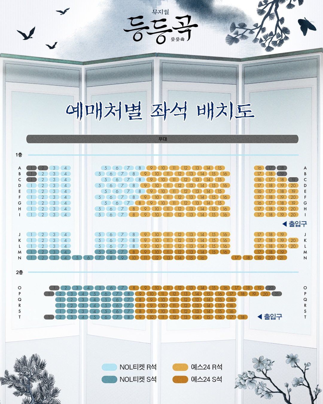 등등곡 예매처별 좌배도