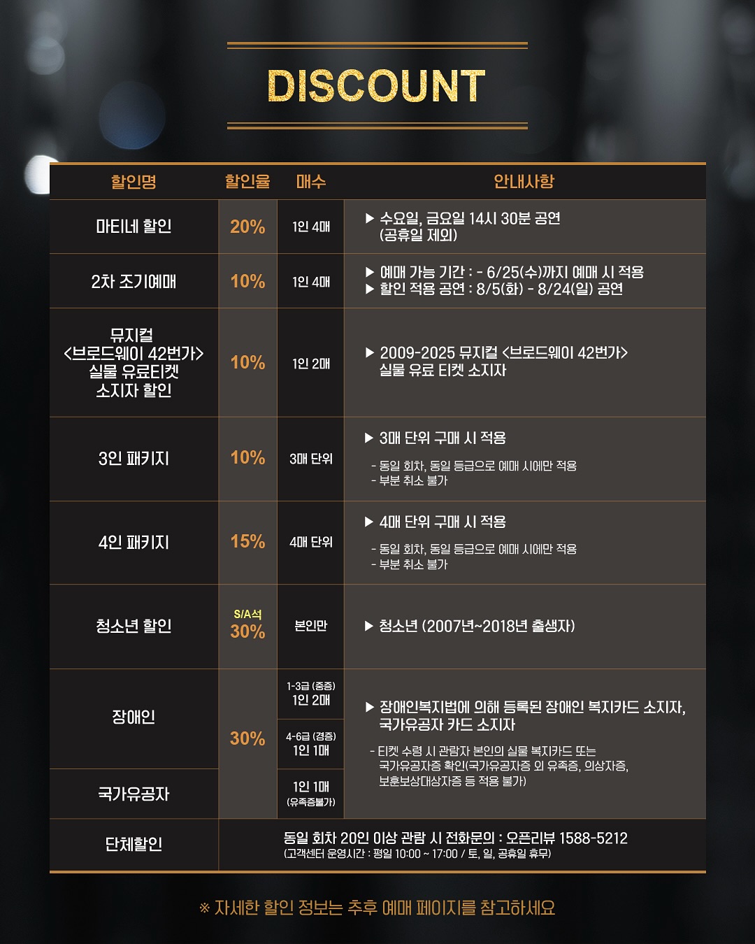 브로드웨이 42번가 할인